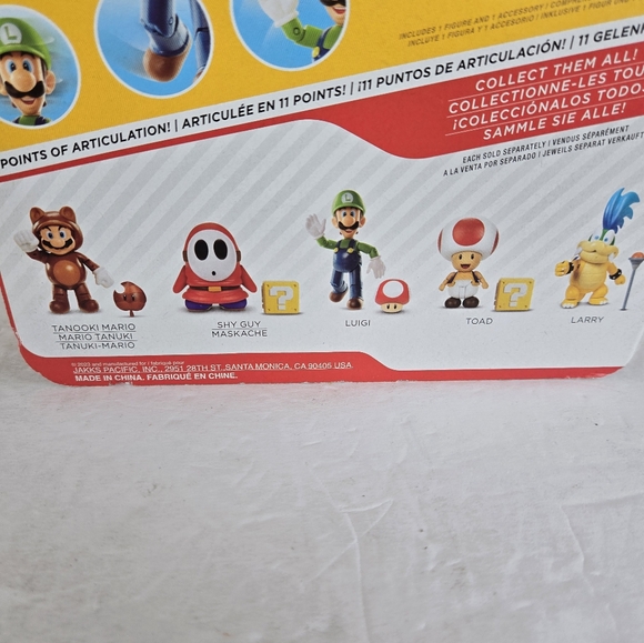 Super Mario Mario Luigi & Toad 4" Inch Figure Jakks Pacific Inc Lot of 2 - Picture 5 of 6